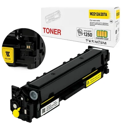Produktbild von Ersatztoner für HP 207A W2211A Y mit Chip für M255dw, M283fdn, M282nw und M283cdw