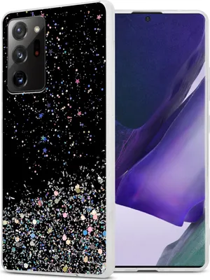 Image de Cadorabo Housse pour Samsung Galaxy NOTE 20 ULTRA Housse de protection en noir Housse pour portable TPU Etui Glitter Cover Case Glitter