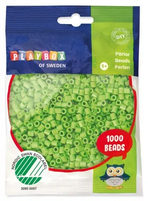 Produktbild von Playbox Bügelperlen 5 mm Hellgrün 1000 Stück