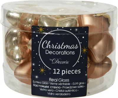 Produktbild von Christbaumschmuck Sterne 4cm Glas 12 Stück - Karamel
