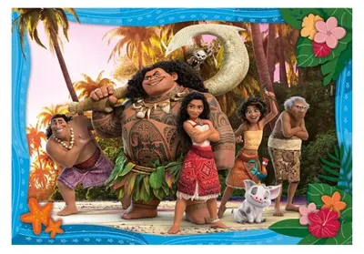 Image de Puzzle vaiana 2 disney : l'heroine et ses amis du bout du monde 104 pieces - supercolor - clementoni - 25786