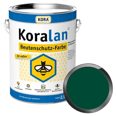 Produktbild von KORA Koralan Beutenschutz-Farbe 2.5 Liter (GRÜN) Wetterschutzfarbe für Bienenkästen