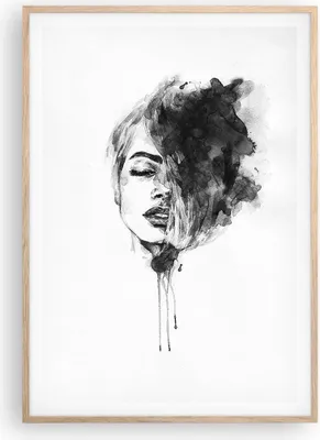 Produktbild von Gerahmtes Poster - Rahmen in heller Eiche - Frau Gesicht Abstraktion - 70x100 cm - Wand Bild - Wanddeko - Wandbilder - Kunstposter - Wandposter - Bilderrahmen - Bilder - Kunstdruck - P2NPA70x100-4934