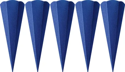 Produktbild von Schultüten-Rohling "Glitter", 68 cm, 5 Stück Ultramarine