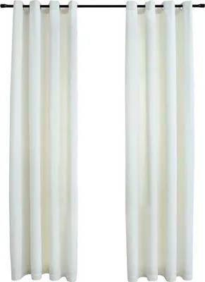 Obrázok produktu pre vidaXL Zatemňujúce závesy s očkami 2 ks Velvet Cream 140x225 cm