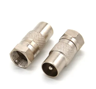 Imagen del producto de Adaptador ShiverPeaks, conector IEC (tipo C) a conector F, metal, niquelado, 1 unidad.