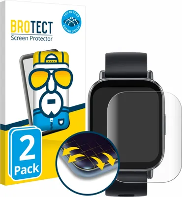 Produktbild von 2x BROTECT Fullscreen Schutzfolie für Xiaomi Redmi Watch 5 Active Displayschutz Folie Fullcover Klar Transparent