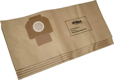 Produktbild von vhbw 5x Staubbeutel kompatibel mit Hitachi RNT 1225M, NT 1232, 40010715 Staubsauger - 28cm x 23cm braun