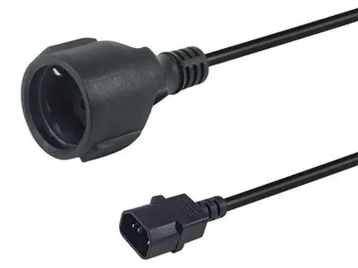 Image de Equip Stromkabel C14    ->CEE 7/3 St/Bu   schwarz      0.25m