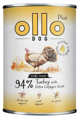 Imagen del producto de OLLO Plus Kolagen Mono Indyk - alimento húmedo para perros - 800g