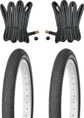 2x Fahrradreifen 16 Zoll Reifen Set 16x1.75 47-305 Kujo inkl. 2x Schlauch AV