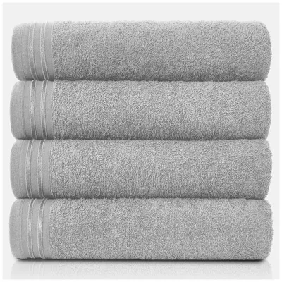 Imagen del producto de Juego de 4 toallas de baño de algodón absorbente
