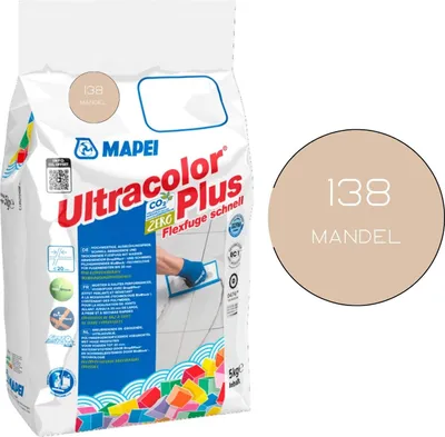 Produktbild von MAPEI® ULTRACOLOR PLUS Fugenmörtel 138 mandel 5 kg Flexfuge ohne Ausblühen schnell trocknend Fliesenfuge