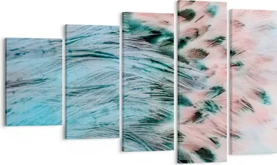 Produktbild von Bild auf Leinwand - Leinwandbild - Federn Federn Vogel - 100x60cm - Wand Bild - Wanddeko - Leinwanddruck - Bilder - Kunstdruck - Wanddekoration - Leinwand bilder - Wandkunst - EG100x60-3742