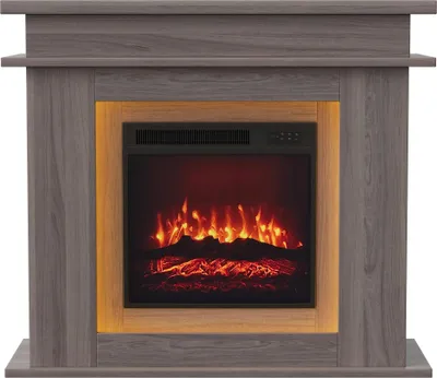 Produktbild von Elektrischer Kamin - Standkamin - 101×34,5×88,8 cm - 3D Flammeneffekt mit LED - Heizung 750/1500 W mit Thermostat & Timer - Fernbedienung - Eiche