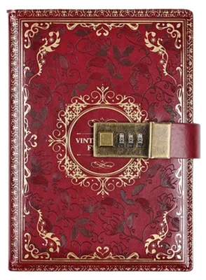 Produktbild von Abschließbares Geheimtagebuch, Tagebuch mit goldgeprägtem Design, dickes, nachfüllbares Tagebuch, Schloss für Erwachsene und Kinder