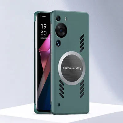 Image de Étui pour Huawei P60 Pro étui de protection PC mat sans cadre avec trous de dissipation thermique vert