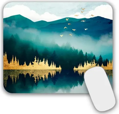 Image de Petit tapis de souris 24 x 20 cm Motif vert Dessous antidérapant