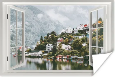 Produktbild von MuchoWow® Poster Aussicht - Wasser - Winter 60x40 cm - Schlafzimmerdekoration