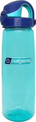 A studio shot of a Nalgene water bottle.