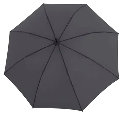 Image de Knirps parapluie canne parapluie Timber Stick Automatic Dark Grey gris foncé