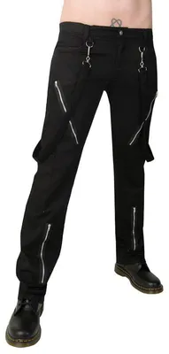 Image de Jean noir "Black Pistol Jeans" - Pantalon en denim style punk, taille 40