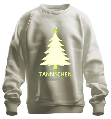 Produktbild von Ä TÄNNSCHEN Weihnachtsbaum Lustig Weihnachten Tannenbaum Sweatshirt Pullover, Natur, L