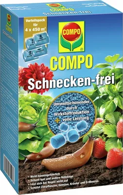 Produktbild von COMPO Schnecken-frei 1 kg / 4x250g Schneckenfrei Schneckenschutz Schneckenmittel