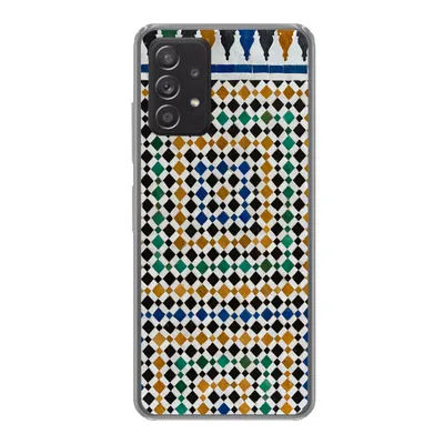 Produktbild von MuchoWow® Handyhülle Schutzhülle Hülle für Samsung galaxy a73 Ein marokkanisches Mosaik, das wie eine Art Labyrinth aussieht Silikon Softcase Handy Hülle - Handyhülle