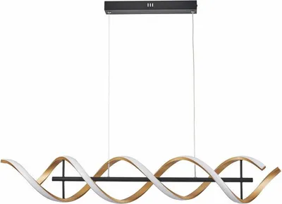 Zdjęcie produktu dla Lampa wisząca LED Abrax czarno-złota 40W Odcienie bieli 3200lm metal wym:120x104x16cm IP20 Reality