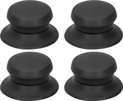 Produktbild von 4Pcs Schwarz Küche Kochgeschirr Griff Topf Wasserkocher Deckel Knopf Abdeckung Halten Zubehör