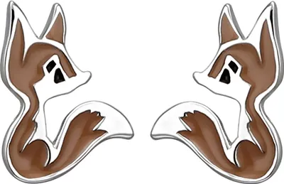 Produktbild von JOBO Kinder Ohrstecker Fuchs 925 Sterling Silber Ohrringe Kinderohrringe