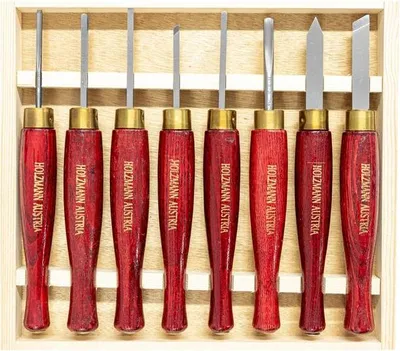Image de Coffret de 8 gouges courtes de tournage - L. 190 mm