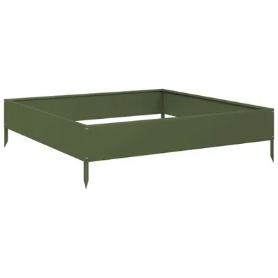 Obrázok produktu pre vidaXL Zvýšená posteľ olivovo zelená 100x100x26 cm oceľ