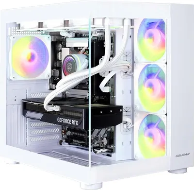Immagine prodotto di COUGAR FV150 WT 7898, processore Ryzen 9 9950X3D, sistema di raffreddamento a liquido, 32GB di RAM DDR5, SSD da 1TB, scheda grafica RTX 5080