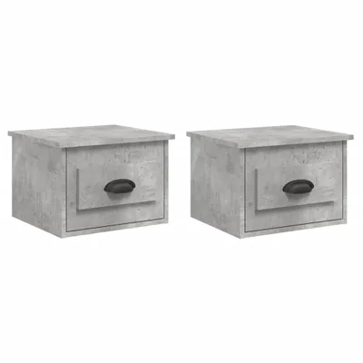 Produktbild von Wand-Nachttische 2 Stk. Betongrau 41,5x36x28 cm