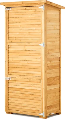 Produktbild von VEVOR Geräteschuppen 800 x 500 x 1620 mm, großer Gerätehaus, Geräteschrank mit Metallrahmen, Regalen, Boden, wasserdichter Lagerschrank für Terrasse, Hof, Rasen, Garten, Gartenschrank