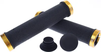 Obrázok produktu pre Ergotec MTB/ATB gripy Kraton, 135mm, čierne, zlatá objímka