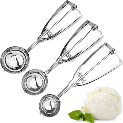 Produktbild von Eislöffel - Edelstahl - 3 Stück - Eisschöpfer