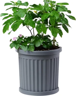 Produktbild von Pflanzkübel Groß Außen Pflanzkübel Halbrund direkt an der Wand Blumenkübel Groß Blumenkübel Outdoor Balkon Kübel Grau Wandkübel für Pflanzen Blumentopf Hoch 50 cm