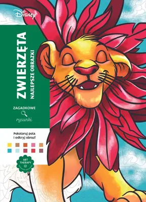 Zdjęcie produktu dla Art therapy. Kolorowanka antystresowa. Disney. Zwierzęta. Najlepsze obrazki. Zagadkowe rysunki