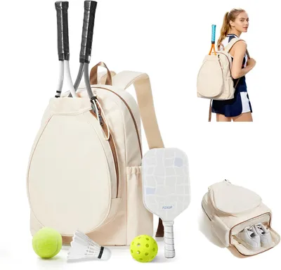 Produktbild von Tennisrucksack, Unisex Schlägertasche, für Tennis, Wasserflaschenhalter, Sporttasche