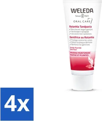 Immagine prodotto di WELEDA - Dentifricio - Ratanhia - 75 ml - confezione risparmio - 4 pezzi