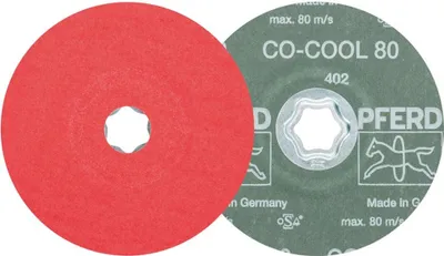 Produktbild von PFERD TOOLS COMBICLICK Keramikkorn Fiberscheibe Ø 125 mm CO-COOL80 für Edelstahl