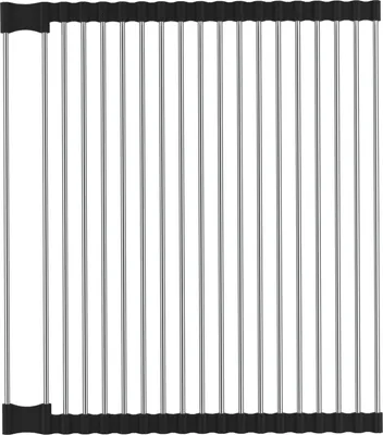 Produktbild von Rainsworth Abtropfgestell, Aufrollbares Abtropfgitter,19stab,Schwarz