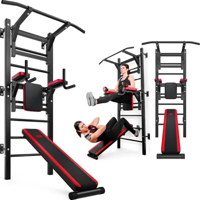 Obrázok produktu pre Hop-sport Korytnačka so švédskou stenou HS-1008K | Korytnačka s lavičkou, zábradlím a hrazdou