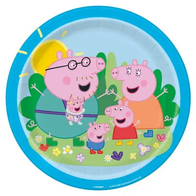 Produktbild von 8 Peppa Wutz Pappteller 23 cm -, KI-generiertes Bild