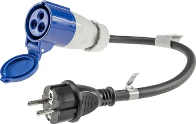 Produktbild von ChiliTec 22851 CEE auf Schutzkontakt-Stecker 0,35m 230V, Adapter für Wohnwagen, Camping