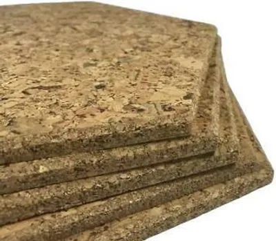 Produktbild von EKB-Kork Pinnwand Wandkork, HEXAGON Naturkorkfurnier, 300x300mm, 8mmstark,  GP.1217hc