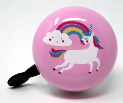 Produktbild von Ding Dong Fahrradklingel Einhorn Unicorn im klassischem Retro Look ca. Ø 80 mm Fahrrad Klingel Glocke